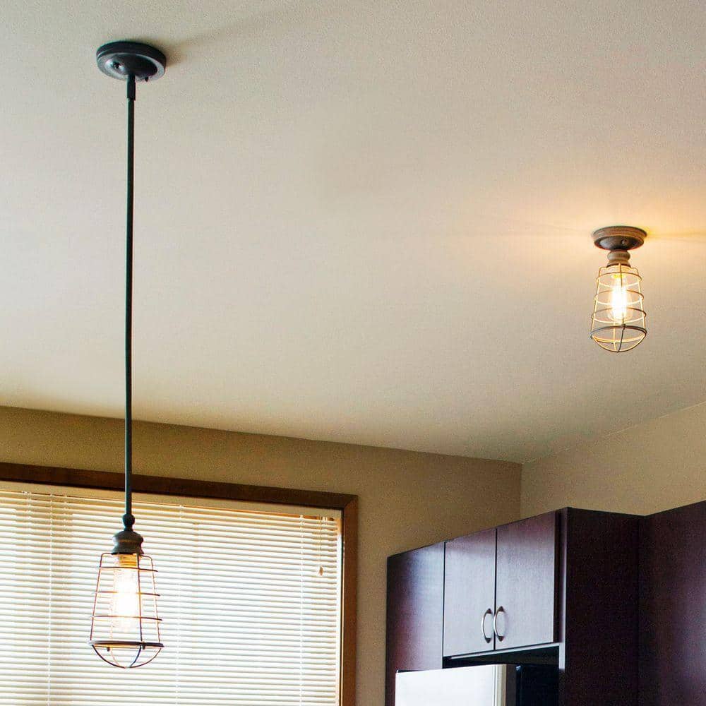 Ajax Coffee Bronze Modern Glass Ceiling Light
