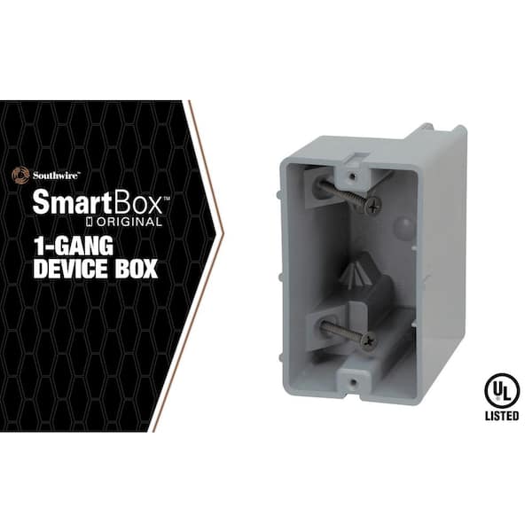 Smart Box 1-Gang Horizontal Adjustable Depth Device Box