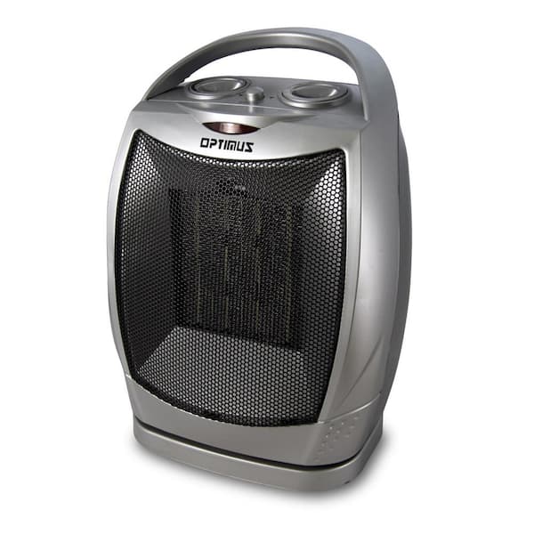 Optimus Portable Oscillating 6.4in Electric Ceramic Heater with Thermostat