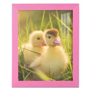 Grooved 8 in. x 10 in. Pink Picture Frame