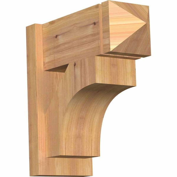 Ekena Millwork 8 in. x 18 in. x 18 in. Westlake Arts and Crafts Smooth Western Red Cedar Outlooker