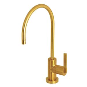 Replacement Drinking Water Single-Handle Beverage Faucet in Brushed Brass for Filtration Systems