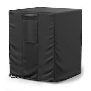 24" x 24" x 30"Central Air Conditioner Cover, 420D Polyester Oxford Waterproof Heavy Duty AC Unit (1-Set, Black)