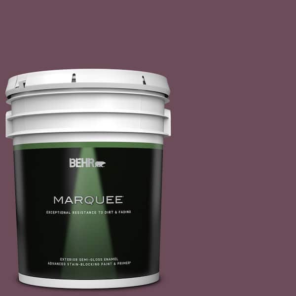 BEHR MARQUEE 5 gal. #PPU1-20 Spiced Plum Semi-Gloss Enamel Exterior Paint & Primer