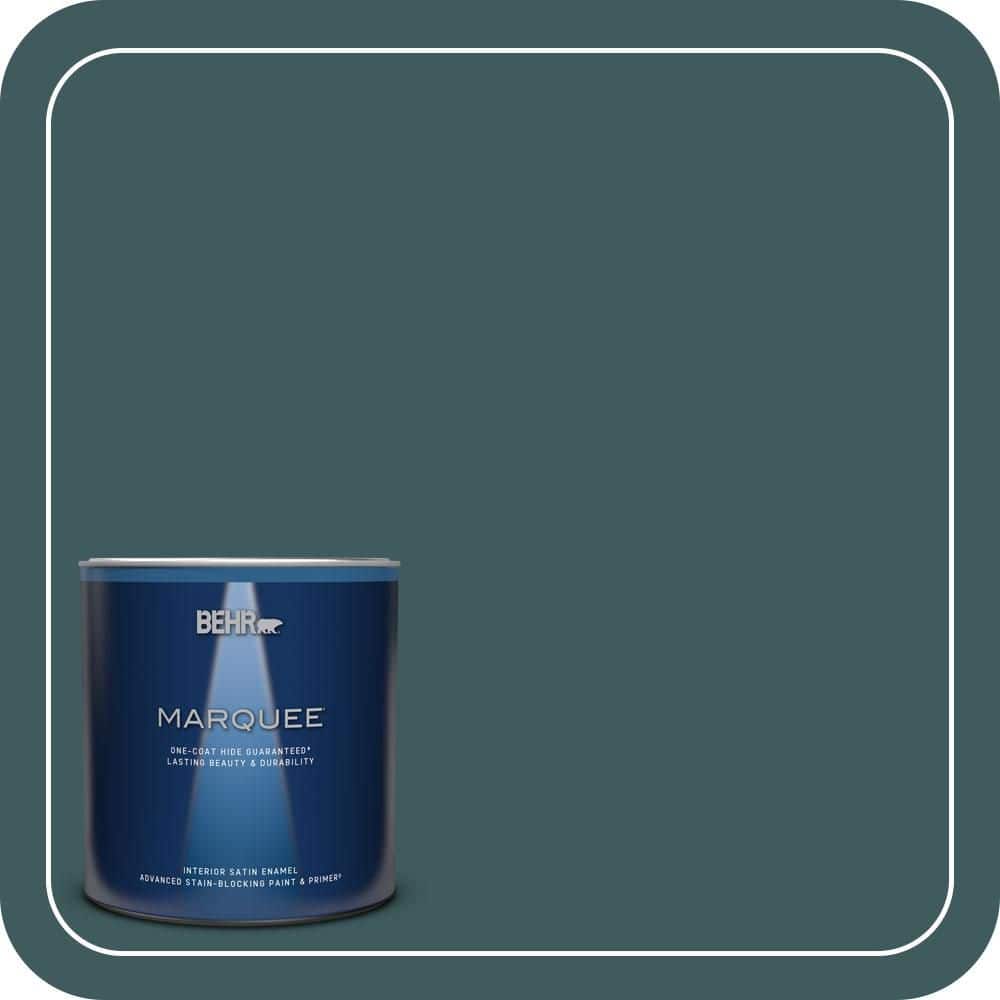 1 qt. #510F-7 Teal Forest Satin Enamel Interior Paint & Primer product image for price tracking