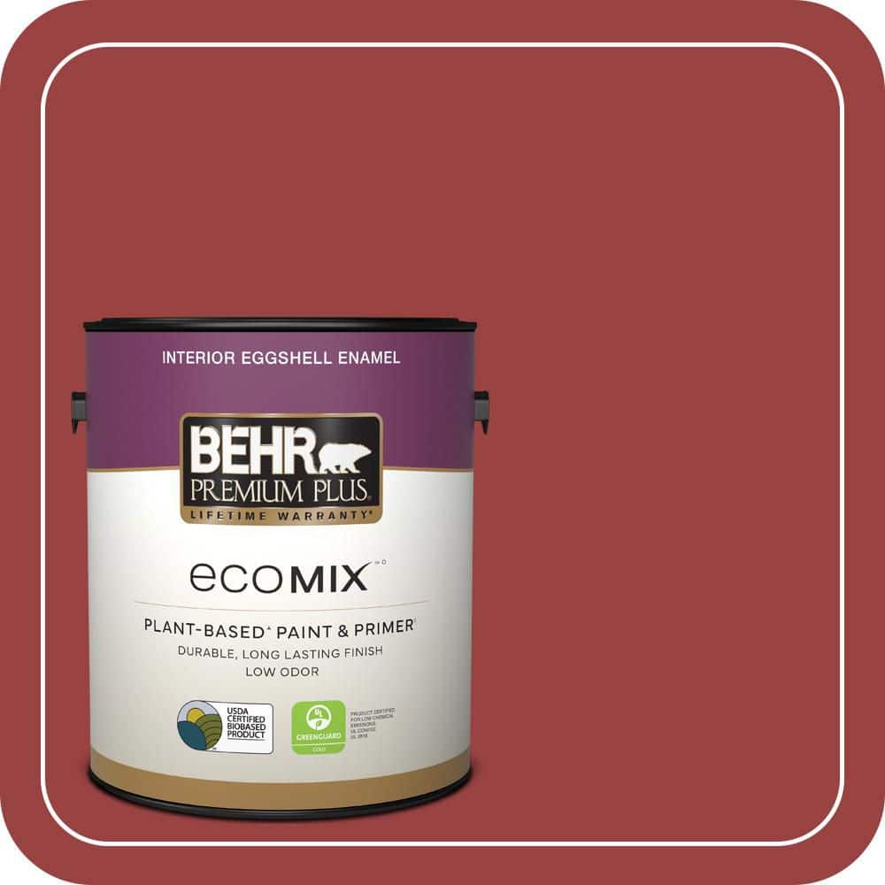 1 gal. #MQ1-10 Red My Mind Eggshell Enamel EcoMix Plant-Based Interior Paint & Primer price history on PriceWatchPro