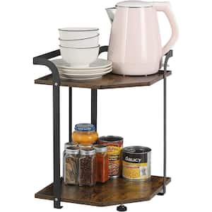 2-Tier Wood Corner Organizer Shelf