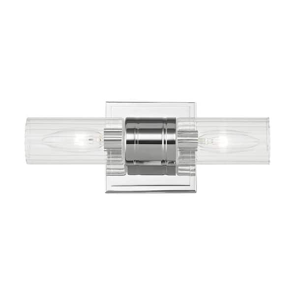AVIANCE LIGHTING Midtown 2 Light Polished Chrome Bath Vanity