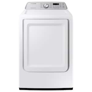Large 7.4 cu. ft. Capacity White Electric Dryer with Sensor Dry