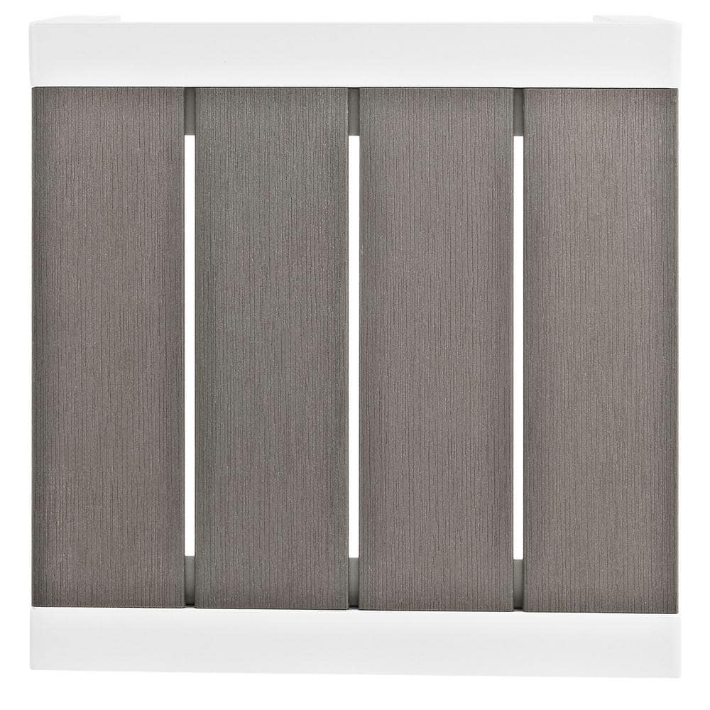 Sleek Shoreline Silver Gray Aluminum Outdoor Side Table