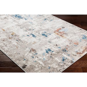 Pertek Gray/Blue 9 ft. x 12 ft. Abstract Indoor Area Rug