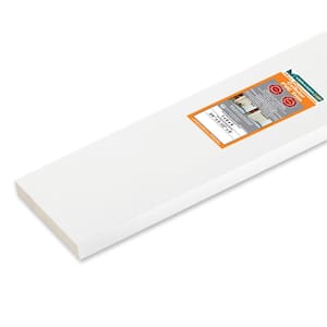 3/4 in. D x 5.5 in. W x 96 in. L White PVC Trim