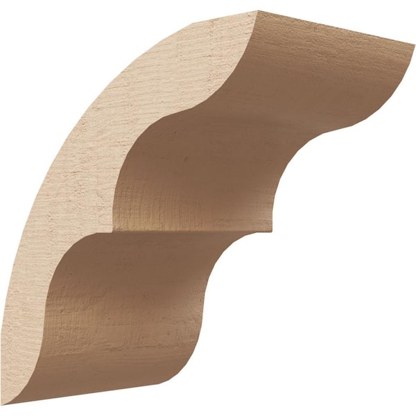 Ekena Millwork 5 in. x 8 in. x 8 in. Ozark Rough Cedar Woodgrain Timberthane Polyurethane Knee Brace, Primed