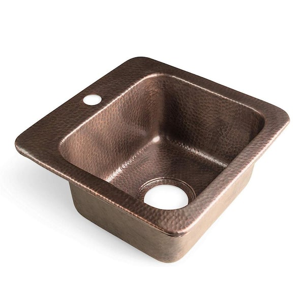 Monarch Abode Monarch Pure Copper Hand Hammered Baxter Bar Prep Sink (15 inches)