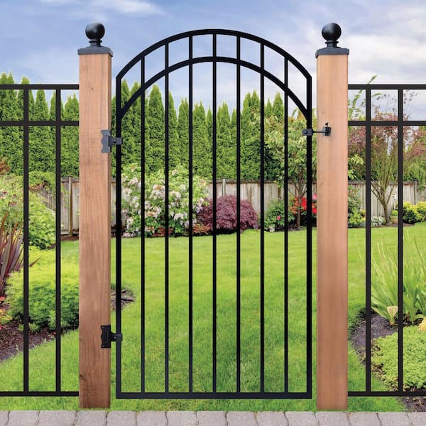 33 in. x 68 in. Garnet Gate Door with Arched External Rail for 36 in. Door Openings (Hardware Included)