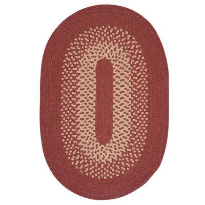 Portland Rosewood 8 ft. x 11 ft. Oval Braided Area Rug