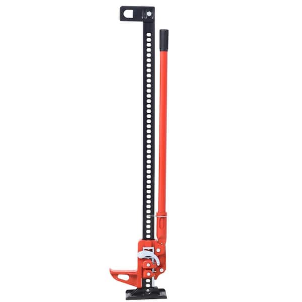 48 in. Farm Jack, 7000 lbs. Capacity Ratchet Off-Road Jack for Tractors, Trucks, SUVs, Bumper Lifts, Red