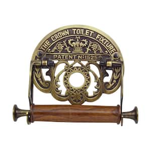 Brass Toilet Paper Holder Stand Wall Mount 7.5 in. Brass Finish Toilet Paper Roll Holder