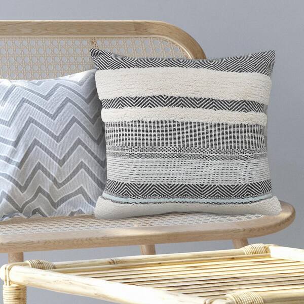 STRIPES OR CROWN CUSHION COVER PILLOWCASES SIZE 18X18" BLACK RED TEAL BLUE WHITE 