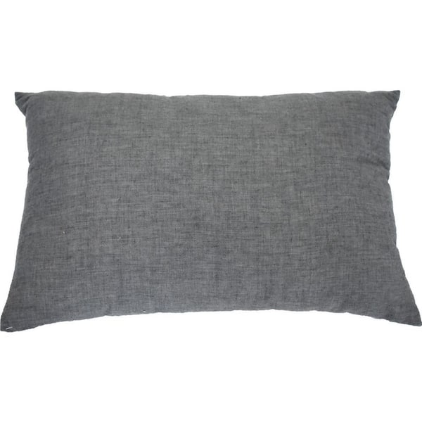 HomeRoots Gray, White Abstract Polyester 13 in. x 20 in. Throw Pillow