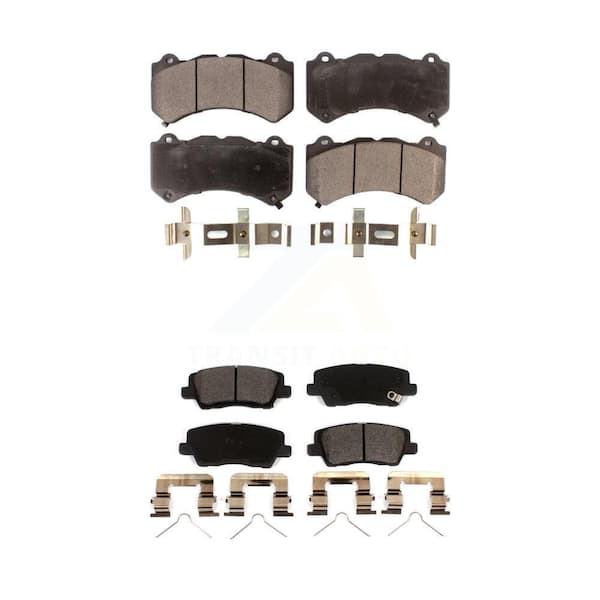 TEC Front Rear Ceramic Brake Pads Kit For 2016 Cadillac CTS Without Performance Lining KTC-100638