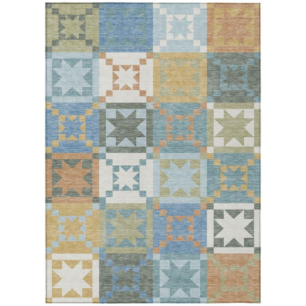 Chantille Machine Washable Indoor/Outdoor Abstract ACN2538 Blue 3 ft. x 5 ft. Area Rug price history on PriceWatchPro