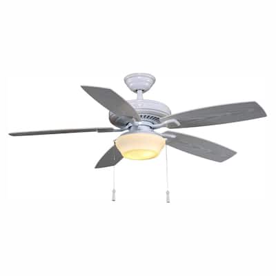 Gazebo 52 in. LED Indoor/Outdoor White Ceiling Fan with Light Kit