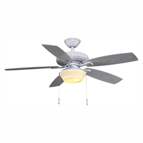 Hampton Bay Gazebo 52 In Led Indoor, Hampton Bay Roanoke White Ceiling Fan