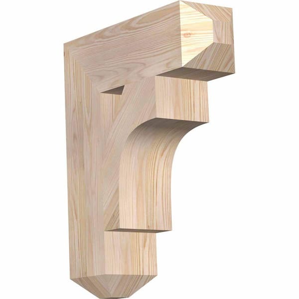 Ekena Millwork 5.5 in. x 24 in. x 20 in. Douglas Fir Westlake Craftsman Smooth Bracket