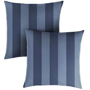 Sorra Home Preview Capri Square Outdoor/Indoor Knife Edge Throw Pillow 16 in. x 16 in. (Set of 2)
