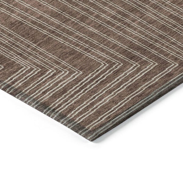 Chantille Machine Washable Indoor/Outdoor Abstract ACN1045 Brown 8 ft. x 10 ft. Area Rug