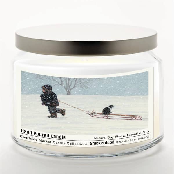All Aboard 14 oz Candle Glass Jar with Brushed Silver Metal Lid