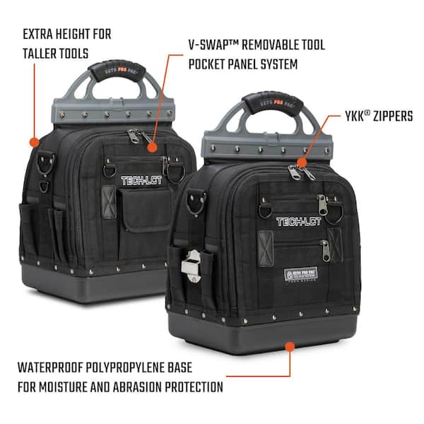 VETO PRO PAC 15 in. TECH-LCT Blackout Tall Tech Large Tool Bag