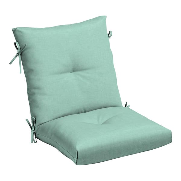 ARDEN Plush Blowfill Dining Chair Cushion 21 in. x 21 in., Aqua Leala