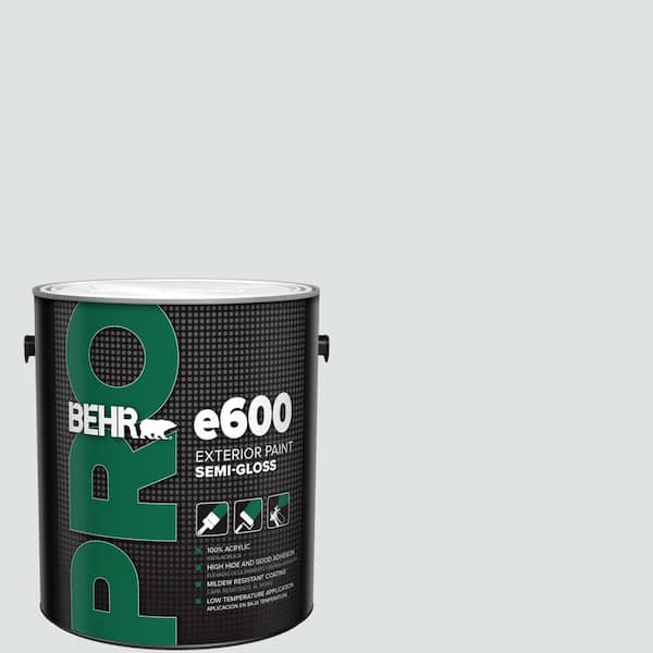 1 gal. #W-F-520 Ash White Semi-Gloss Exterior Paint