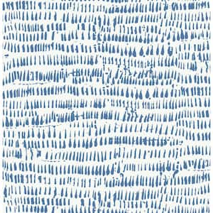 Blue Navy Merriment Kylver Peel and Stick Wallpaper Sample