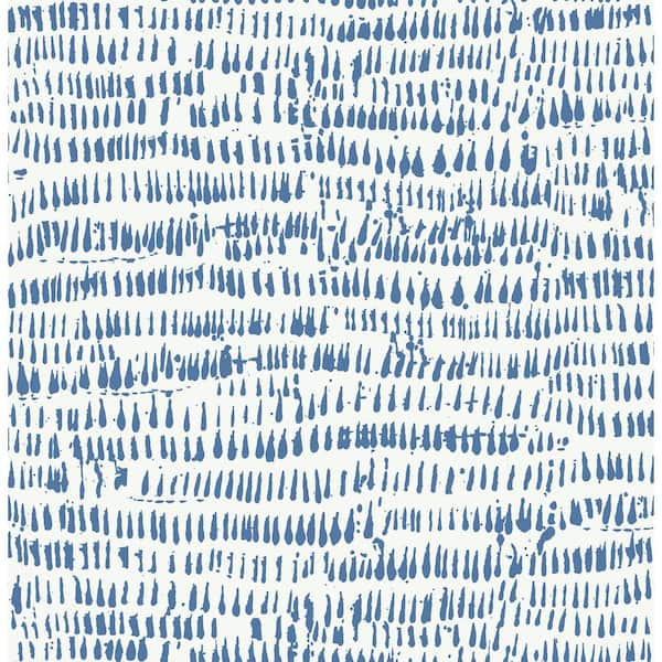 NuWallpaper Blue Navy Merriment Kylver Peel and Stick Wallpaper Sample
