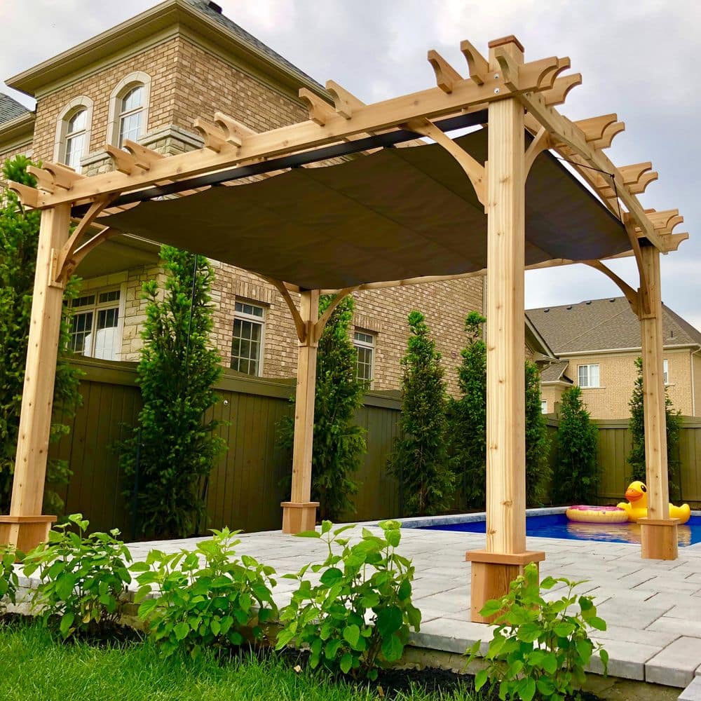12x12 Cedar Square Traditional Outdoor Pergola