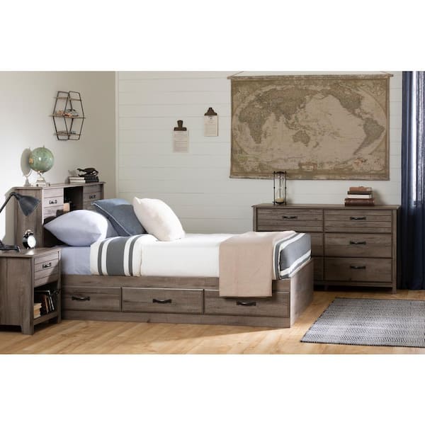 South Shore Asten 6 -Drawer Fall Oak Dresser 31.25 in. H x 53.5 in. W x  19.5 in. D 12730 - The Home Depot