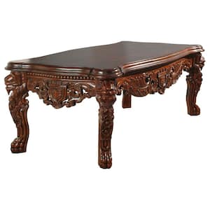 The Lord Raffles Grand Hall 55 in. Brown Standard Rectangle Top Wood Lion Leg Coffee Table