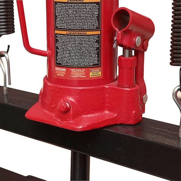 BIG RED ATY12001R Torin Presse hydraulique en acier en forme de H avec  plaques d'estampage, capacité de 12 tonnes (10,9 kg), rouge : :  Commerce, Industrie et Science