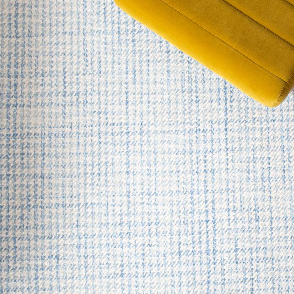 Marbella Blue and Ivory Handwoven Wool Area Rug 3' x 5'