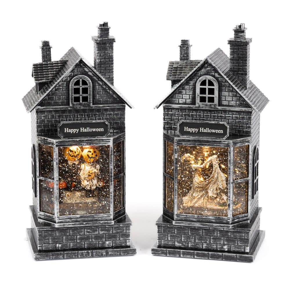 10.5 in H Battery Operated Halloween House Spinning Water Globes with Sound (Set of 2) price history on PriceWatchPro