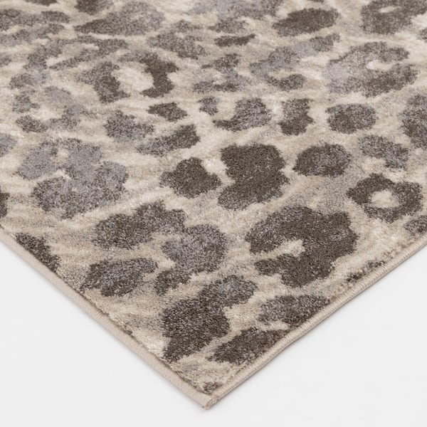 Frankfelds Beige/Grey 9 ft. 10 in. x 12 ft. 10 in. Animal Polypropylene Area Rug