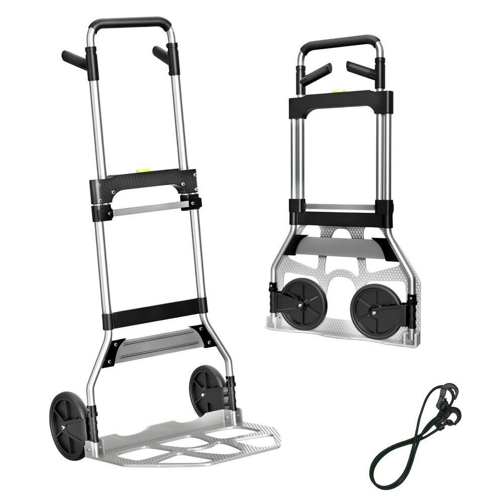 Folding Aluminum Hand Truck Dolly Cart with 340 lb. Load Capacity, for Moving, Shopping, Travel and Office Use price history on PriceWatchPro