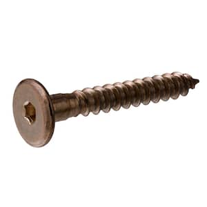 7 mm x 50 mm Antique Brass Flat Head Connecting Screw (4-Pack)