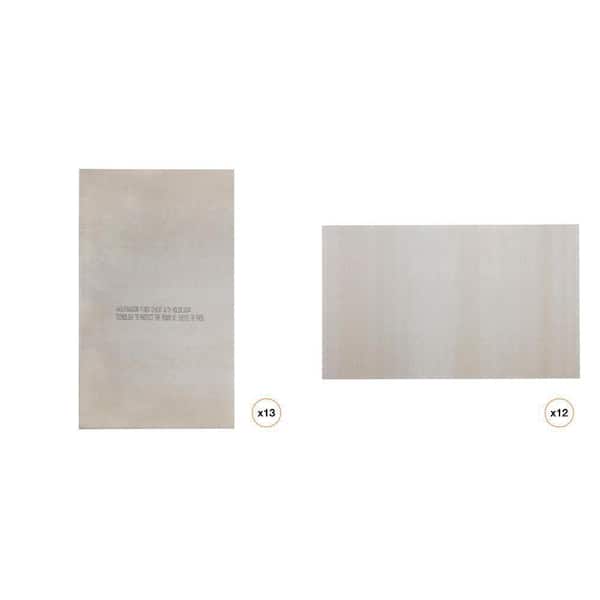 HardieBacker Cement Backerboard Combo (1/2in.x3ft.x5ft. 13-Count and 1/4in.x3ft.x5ft. 12-Count)