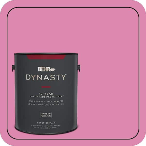 BEHR DYNASTY 1 gal. #100B-5 Springtime Bloom Flat Exterior Stain-Blocking Paint & Primer