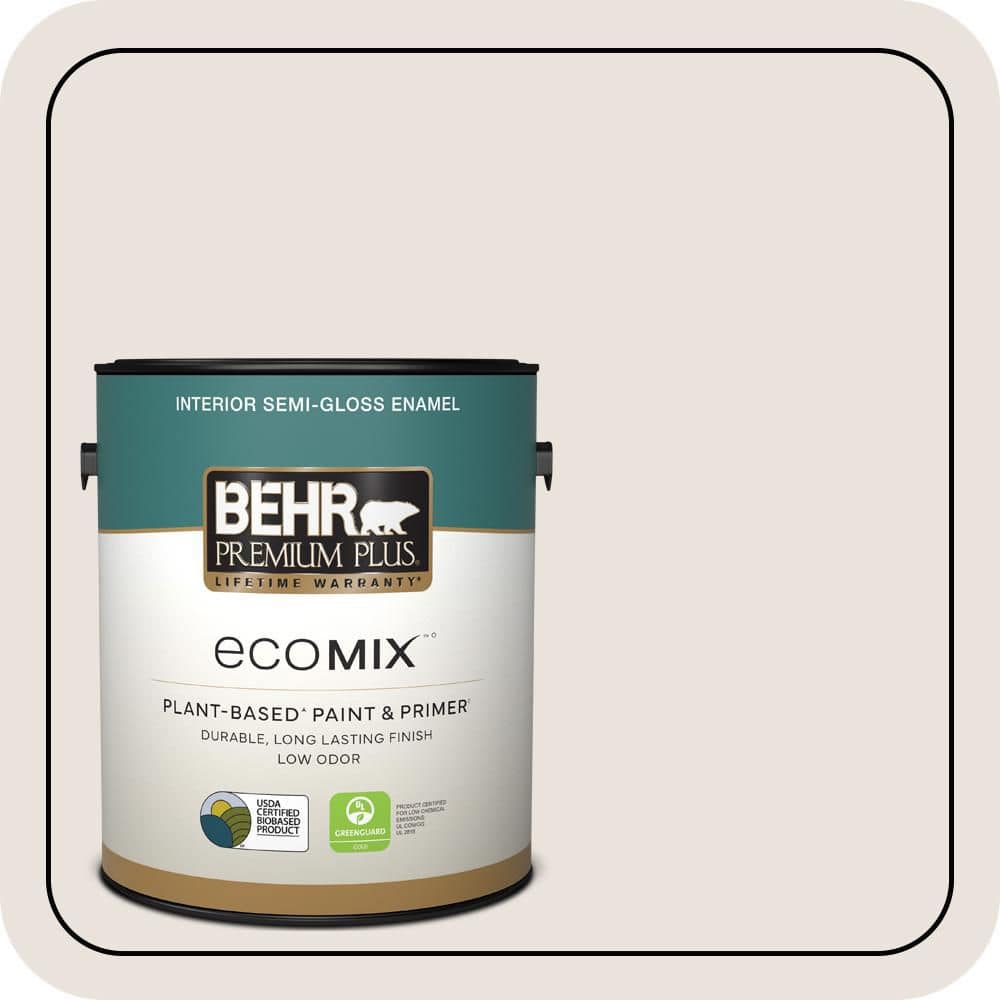 1 gal. #ECC-58-2 Earthly White Semi-Gloss Enamel EcoMix Plant-Based Interior Paint & Primer price history on PriceWatchPro