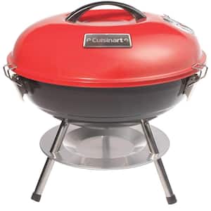 14 in. Portable Charcoal Grill in Red/Black